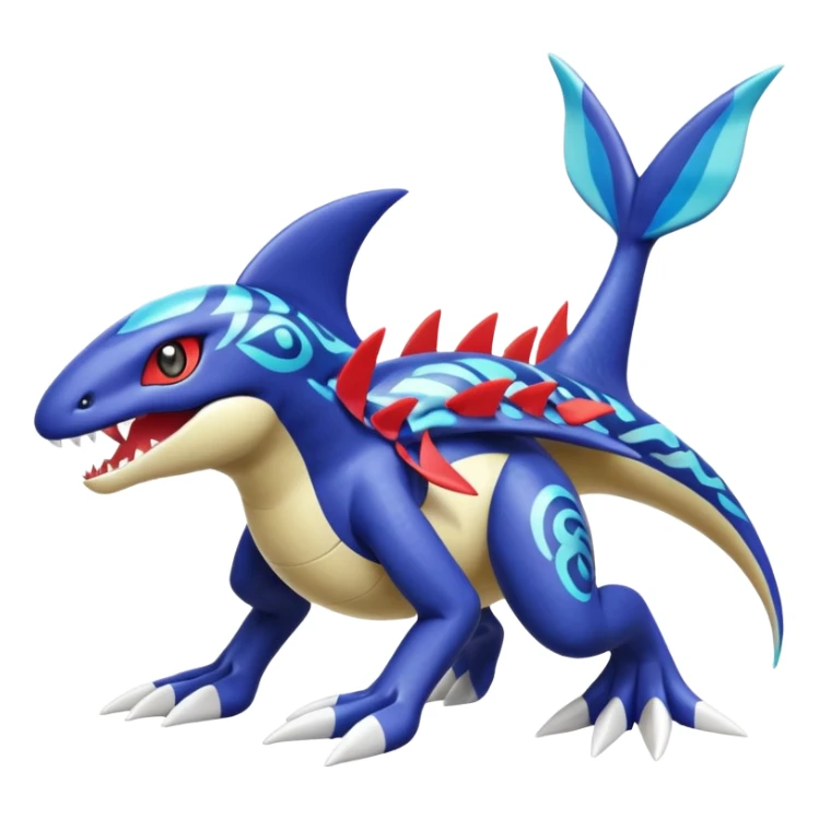 Meloetta-Garchomp-Kyogre-Pokémon-Fakémon-fusion-hybrid-creature sticker