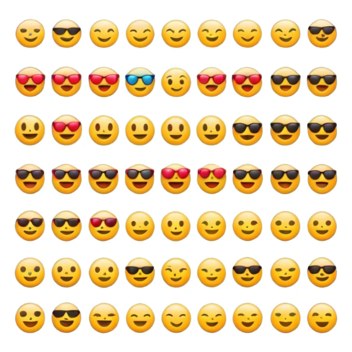 crate me a lot fo different and crazy emojis with no significance please sticker
