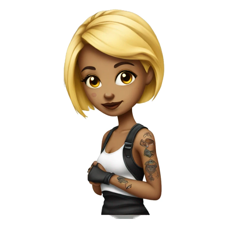 Girl tattoo artist sticker