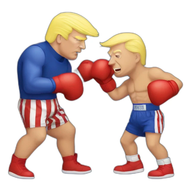 donald trump boxing with joe biden sticker