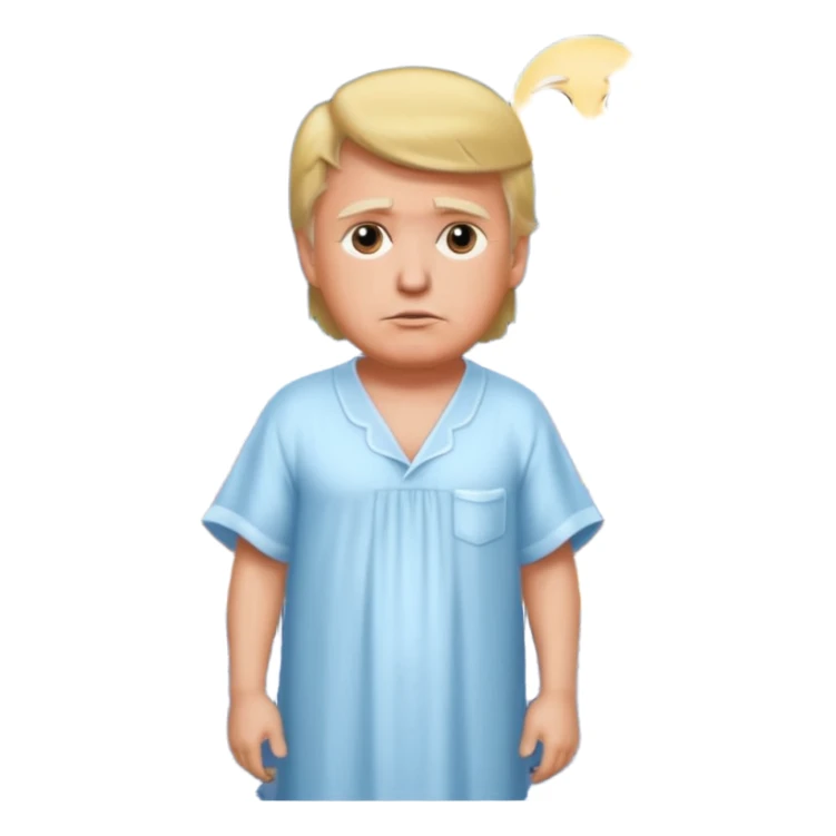 Donald trump in a night gown on a roof sticker