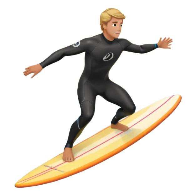 A surfer riding a large wave, skillfully balancing on their board as the ocean crashes around them. The scene captures the energy and excitement of surfing, with the sun setting in the background and the water sparkling under the light. sticker