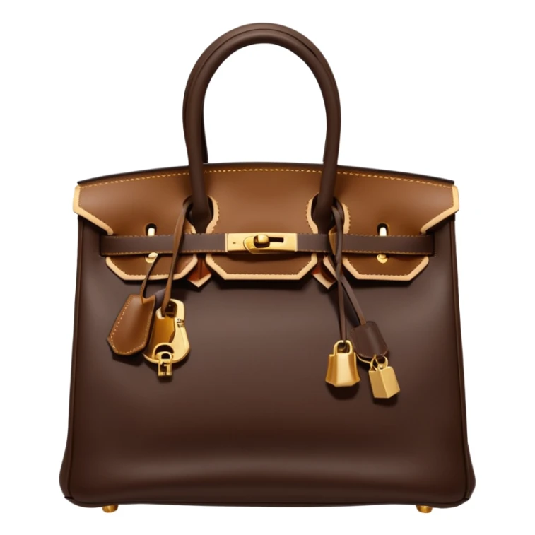hermes birkin dark brown bag gold hardware sticker