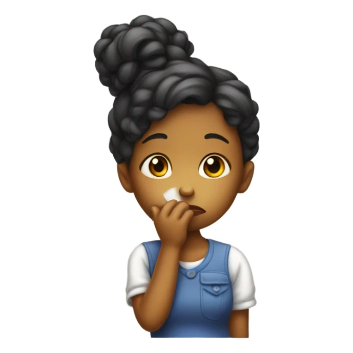 Sad girl blowing a kiss goodbye sticker