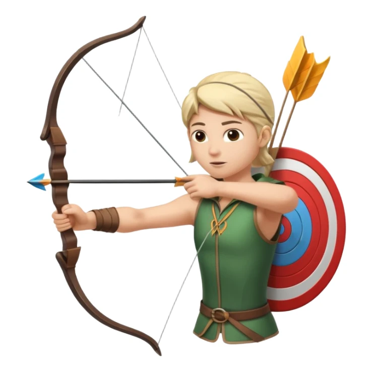 un archer  qui tire sur une  cible sticker