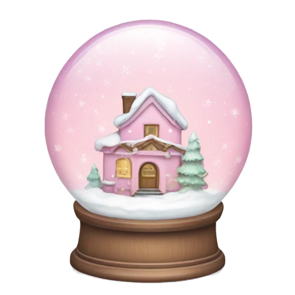 Pastel pink snow globe sticker