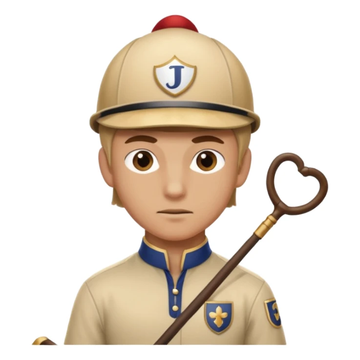 horse jockey man face sticker