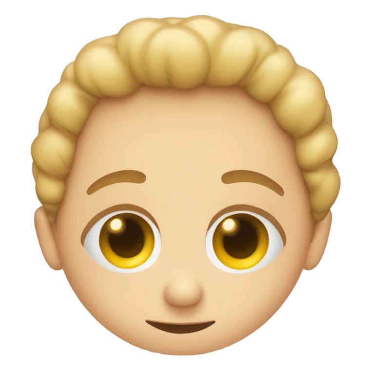 Shy person eye peeping through hair sticker