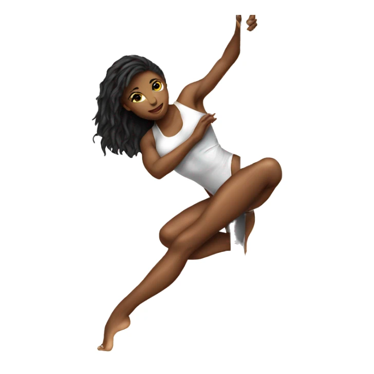 pole sport dance girl white sticker