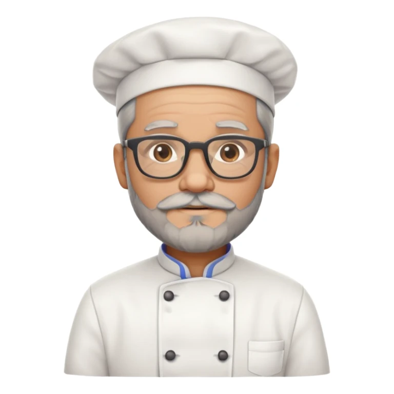 Chef with glasses and Grey beard sticker