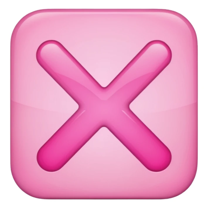 un ícono con una X en color rosa con este código de color #FDD2EF sticker
