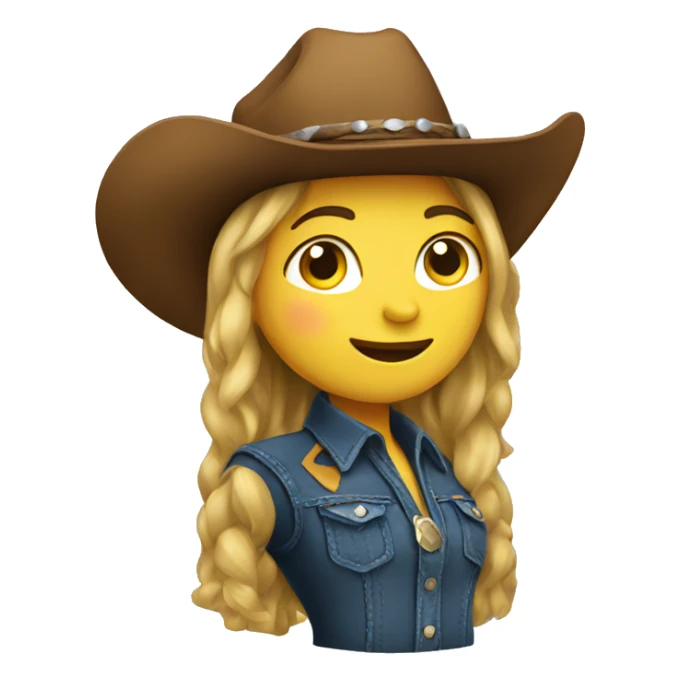 a cowgirl sticker