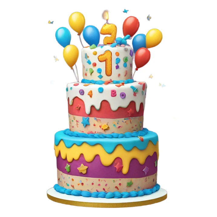 Cooquett birthday cake sticker