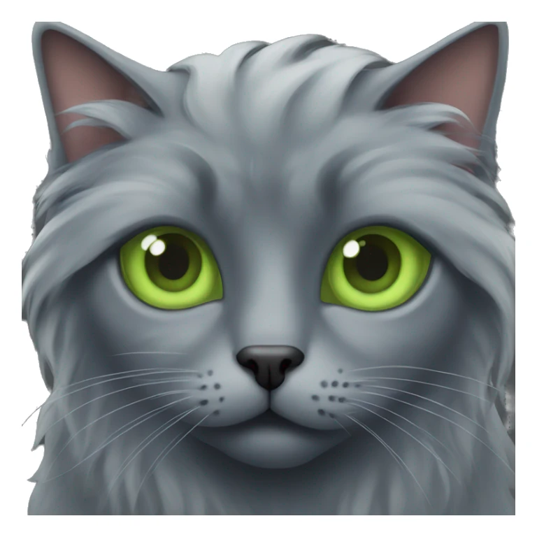 Evil nebelung cat with green eyes  sticker