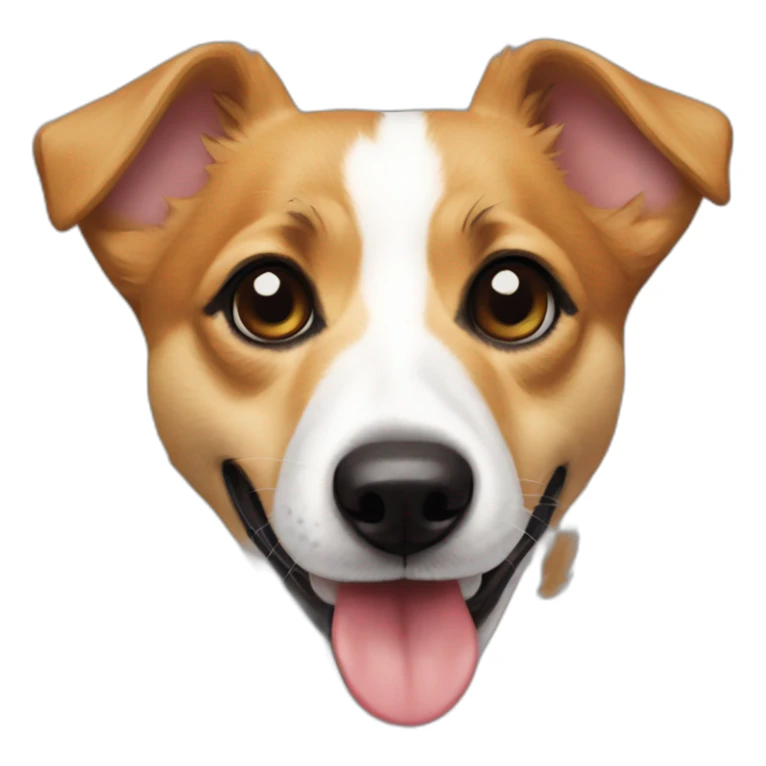 Jack russel corgi mix black mouth and nose sticker