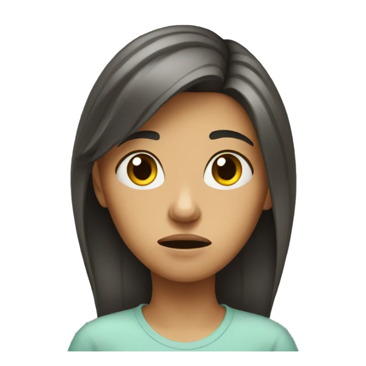 worried teen girl sticker