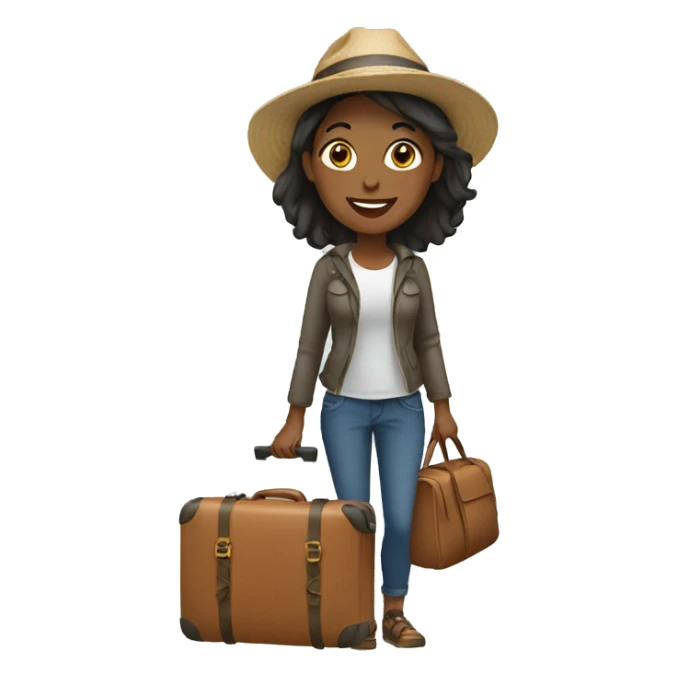 women traveler sticker