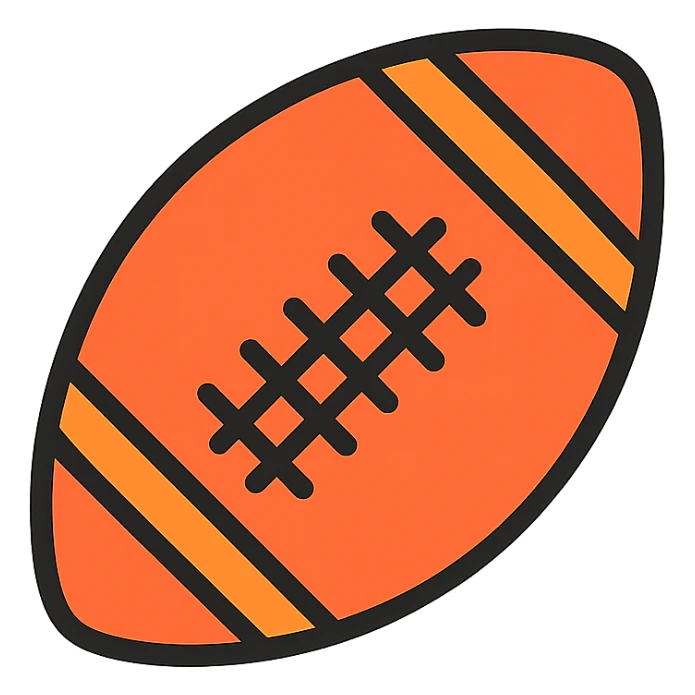 football icon, modern flat design, clean lines, subtle color accents, easily recognizable sticker