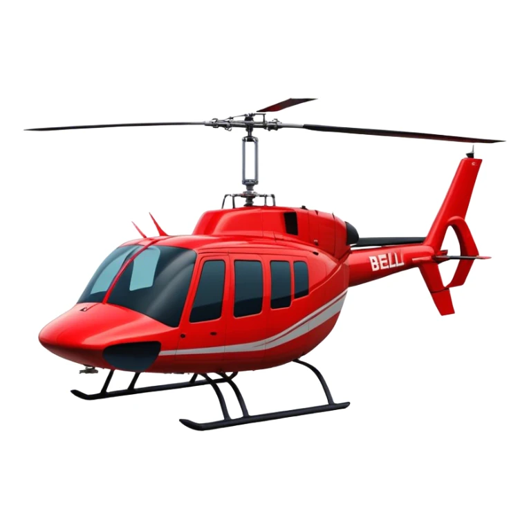 Bell 206 - Bell Helicopter (Model Year: 2021) (Iconic colour: Red) sticker