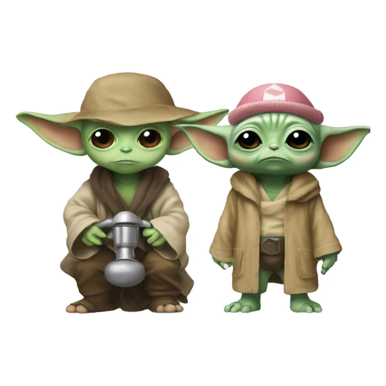Baby yoda and Tony Tony chopper from one piece  sticker