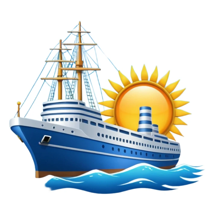 Sea travel sticker