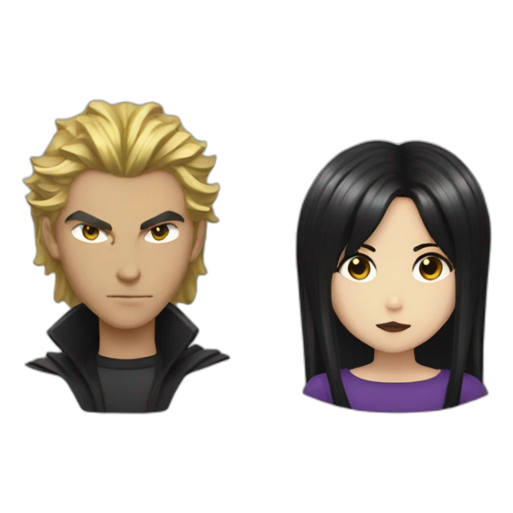 Dio brando and goth girl sticker