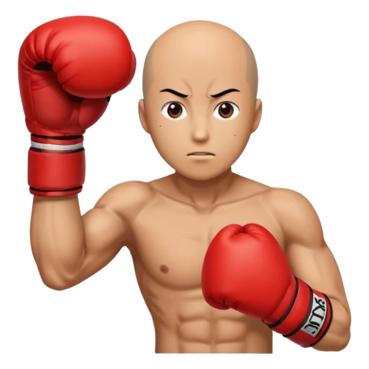 Saitama red hand punch with boxing glove sticker