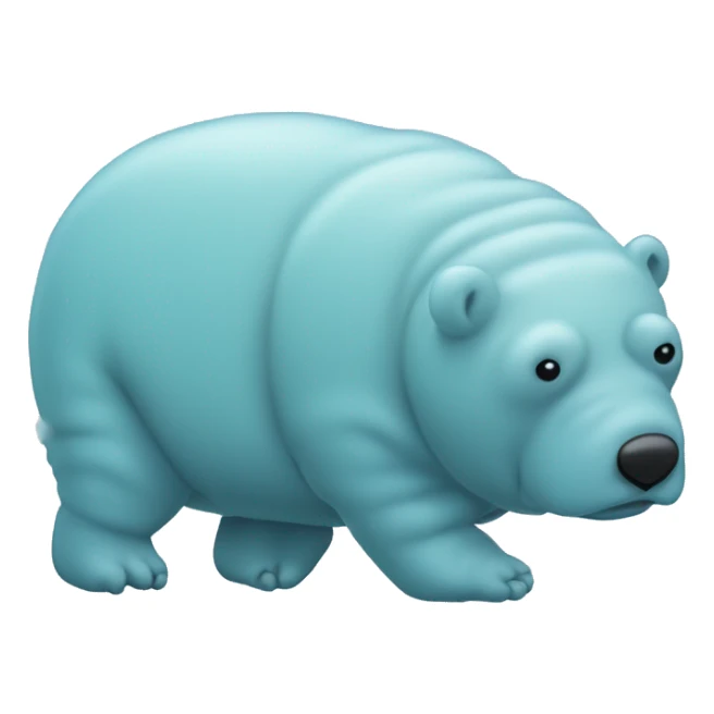 A cartoonish, light blue water bear (tardigrade) with a slightly rounded and plump body. sticker