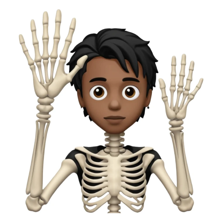 Make a Playboi Carti yvl skeleton hand emoji sticker