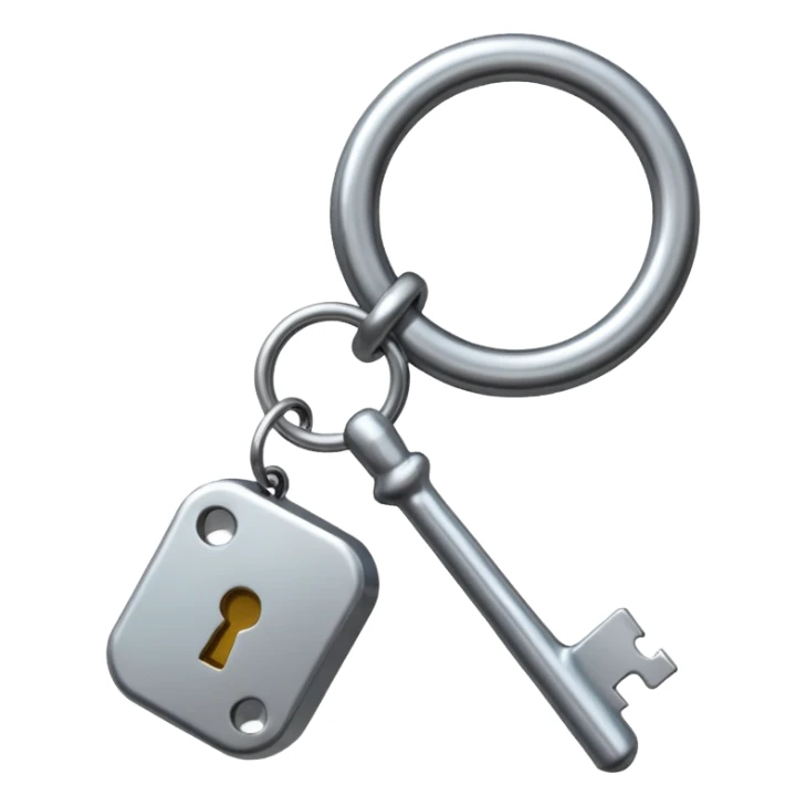 una llave con un llavero que diga Pablo Sbardella sticker