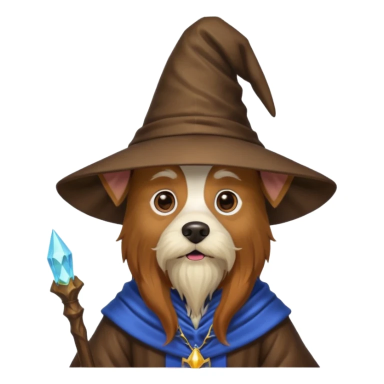 Dog wizard sticker