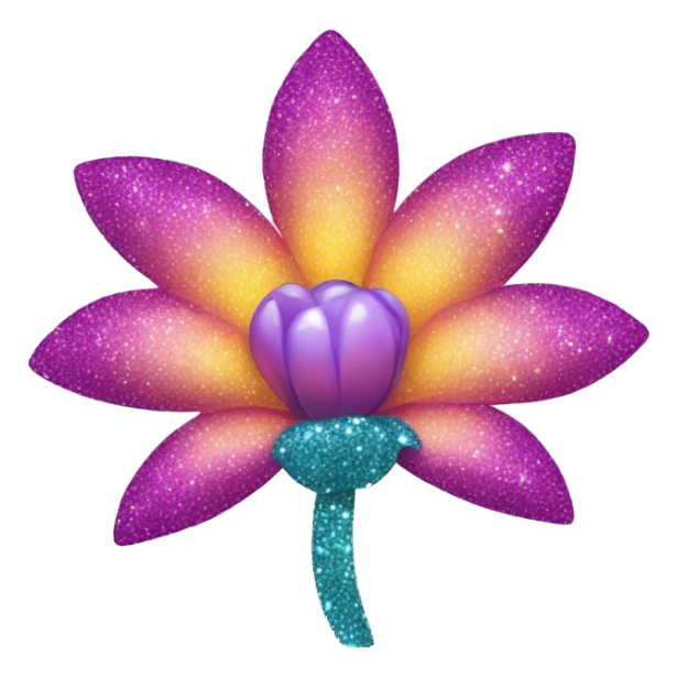 Sparkle flower sticker