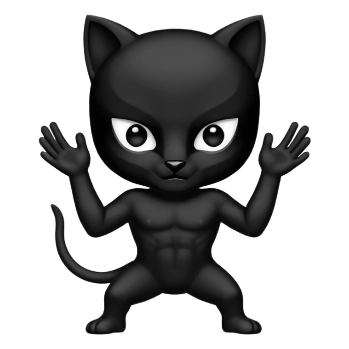 Pantera negra cuerpo pequeña tipo whatsapp silueta sticker