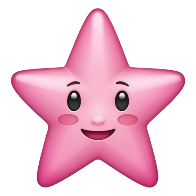 classic star emoji in all pink colors sticker