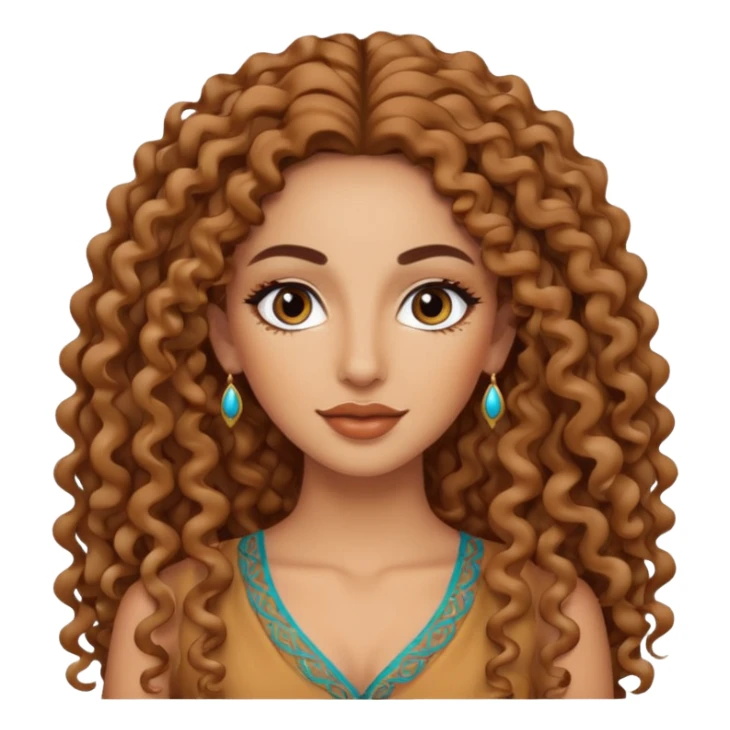 92i make up with long cruly hair morrocan sticker