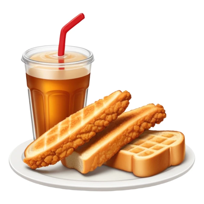 Raising canes 3 piece chicken tender meal with canes toast on the side sticker