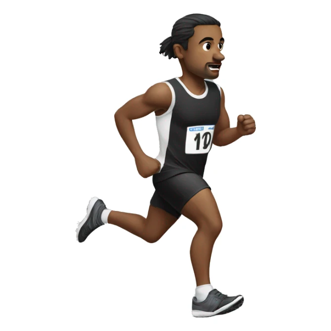 Runner with a black and white badger t-shirt sticker
