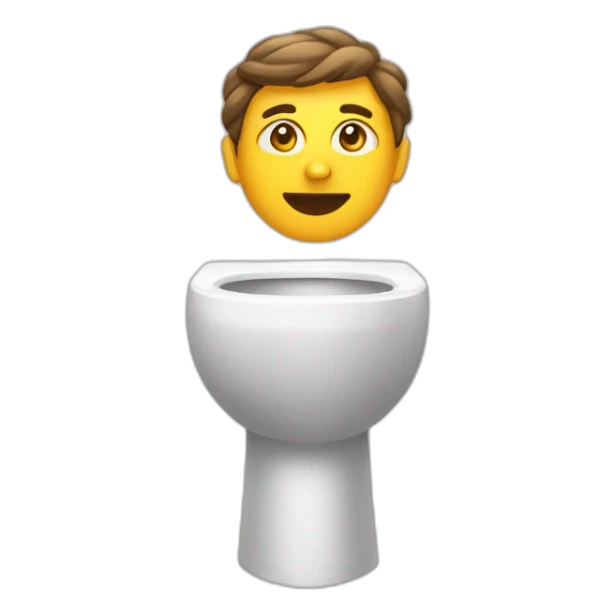 Toilettes toilettes avec une tête sticker