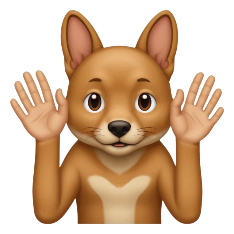 A person pawing with their hands like a dog sticker
