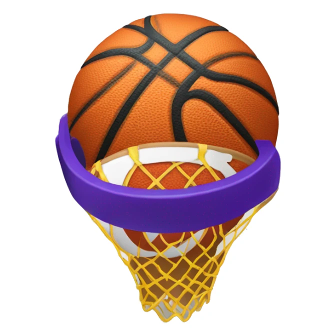 Pelota de baloncesto con una corona de rey encima sticker