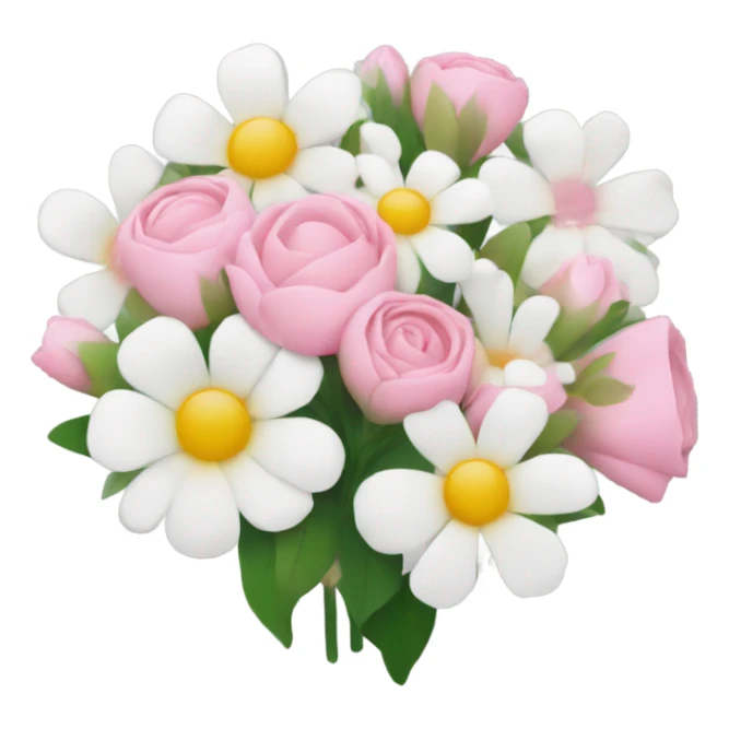 Bouquet of pinky and white flowers  sticker