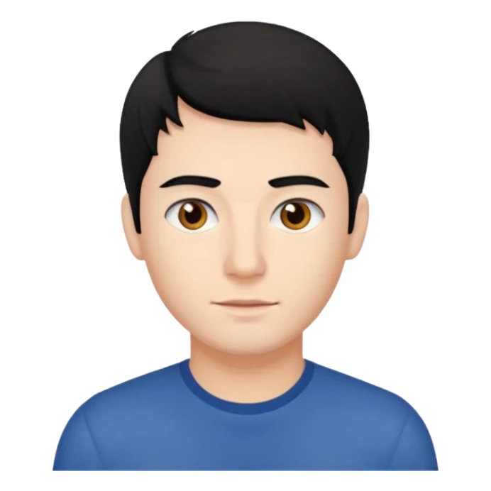 30 yaş genç erkek siyah saçlı sticker