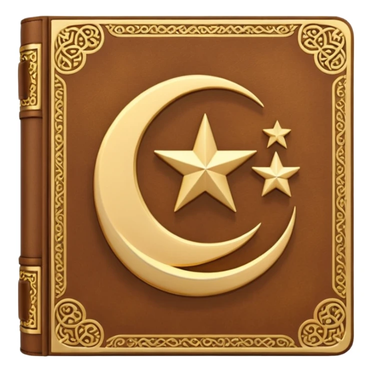 Closed Quran with the Islamic Symbol on it (moon and star) sticker