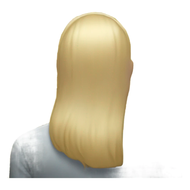male long blonde hair rear sticker