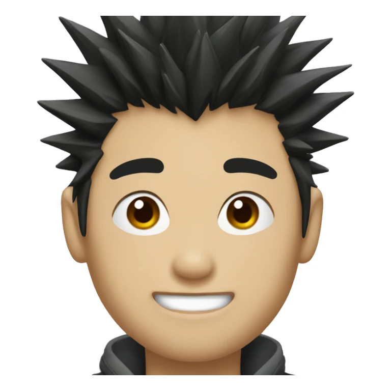 asian, male, black spiky hair Japanese sticker