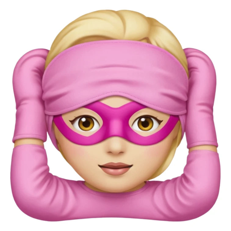  pink sleep mask face emji sticker