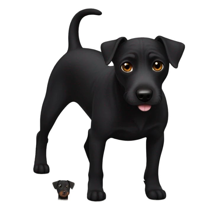 1 dog Black Patterdale Terrier brown eyes  sticker