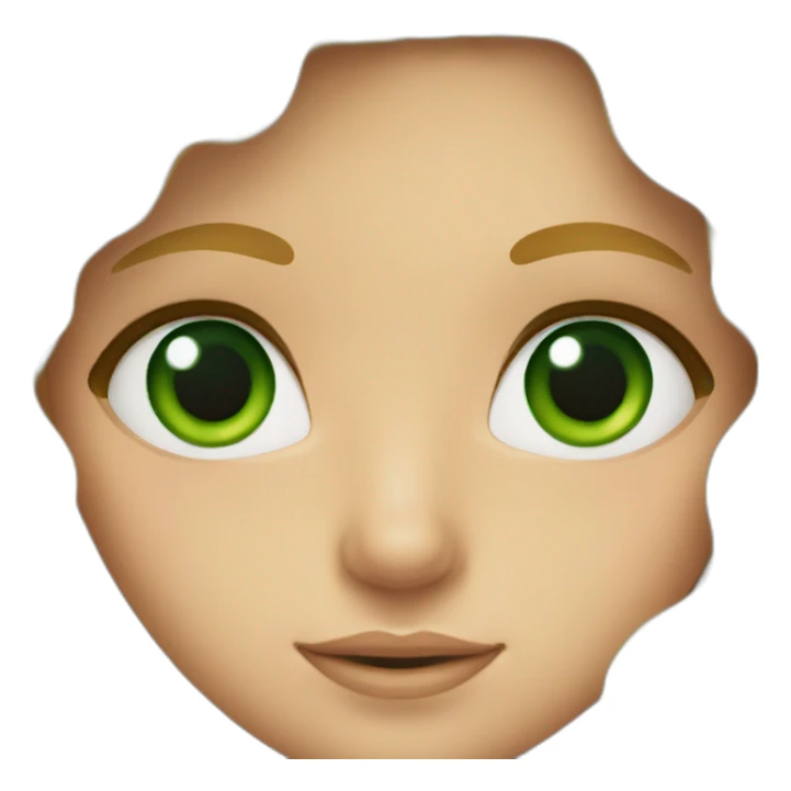 Blonde girl with long curly hair with green eyes sticker