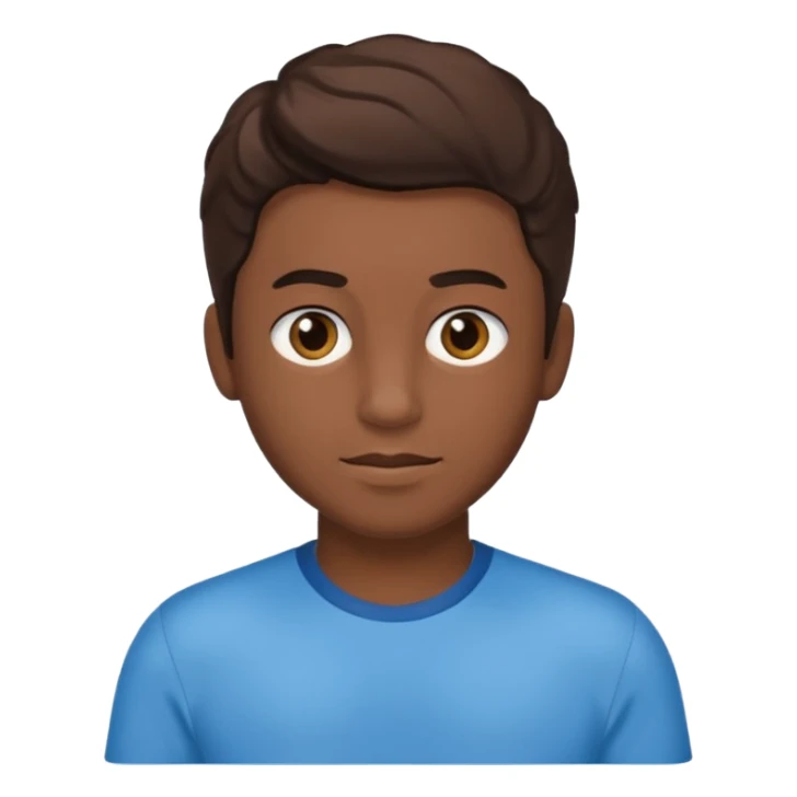 Crie um menino com cabelo castanho escuro com os olhos azuis sticker