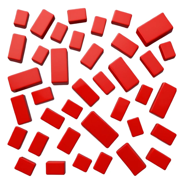 A big LEGO block broken into smaller pieces. sticker